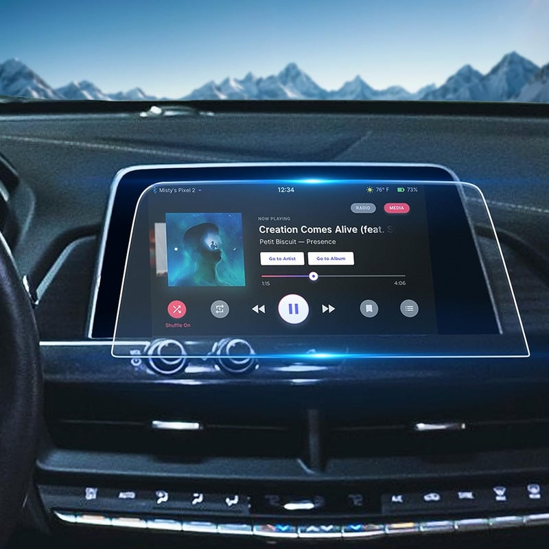 WEIPIN For Glossy Tempered Glass 2019 2020 2021 2022 2023 Cadillac XT4 & 2020 2021 2022 2023 2024 2025 2026 CT4 8 Inch Touchscreen Screen Protector - XT4 & CT4 Accessories - Image 1